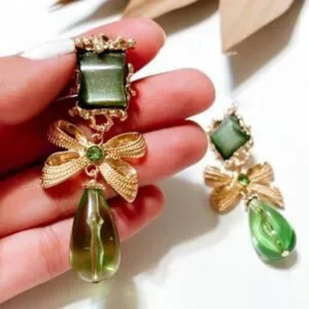 Stone Drop Earrings N1426